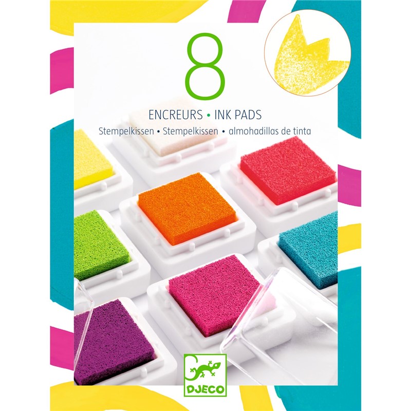 Colores 8 tampones de tinta y 1 limpiador - Pop